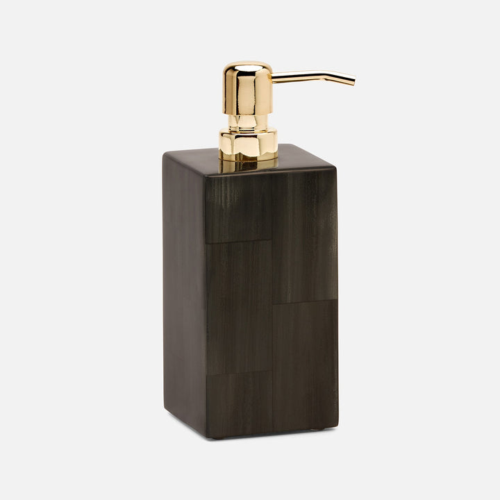 Arles, Dark, Xl Soap Pump, Square Straight, Faux Horn