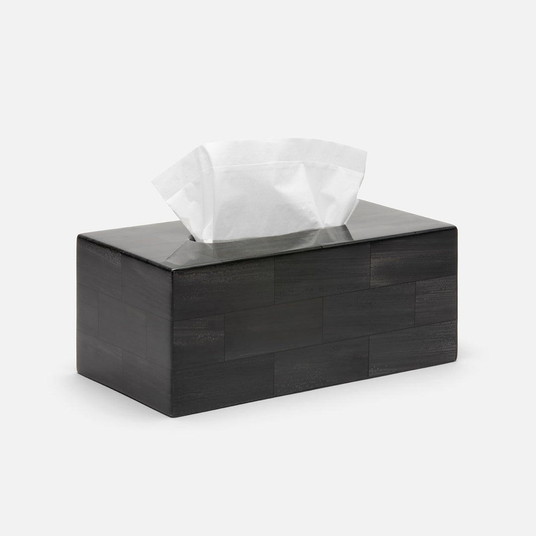 Arles, Dark, Tissue Box, Rectangular Straight, Faux Horn