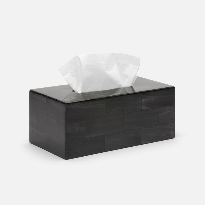 Arles, Dark, Tissue Box, Rectangular Straight, Faux Horn