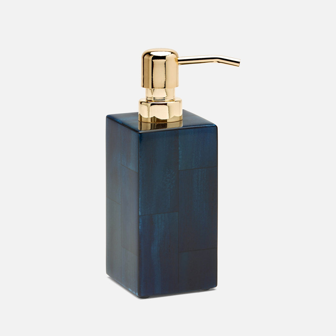 Arles, Navy, Soap Pump, Square Straight, Faux Horn