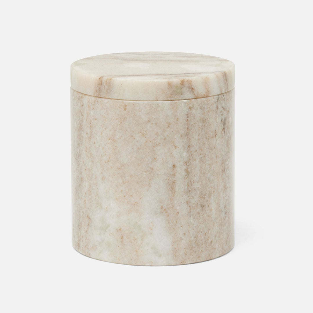 Athlone, Beige, Canister, Round, Marble