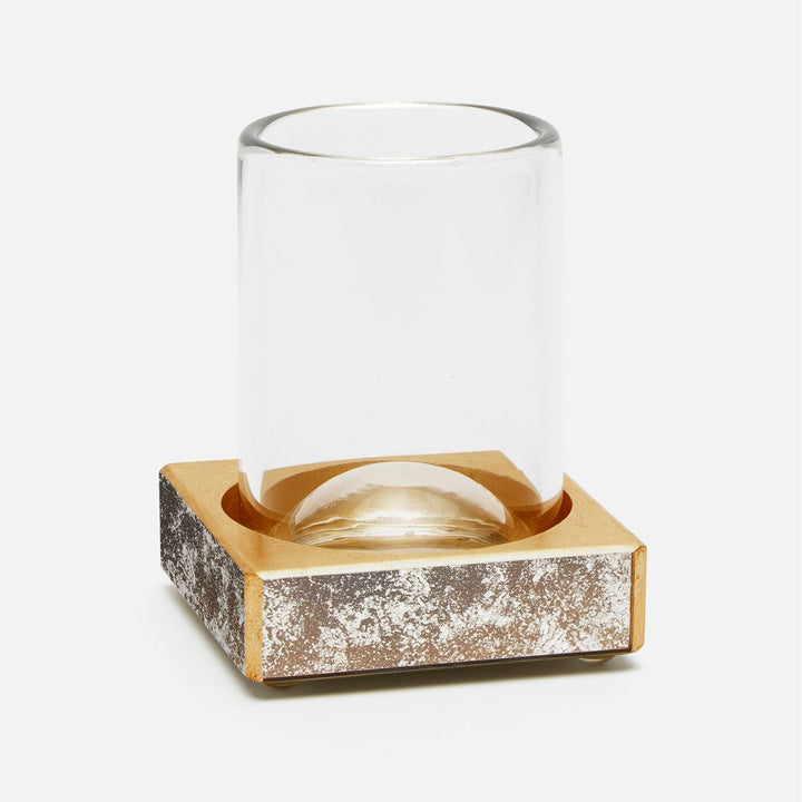 Atwater, Antiqued Gold, Tumbler Set, Square Straight, Antique Mirror, M/2
