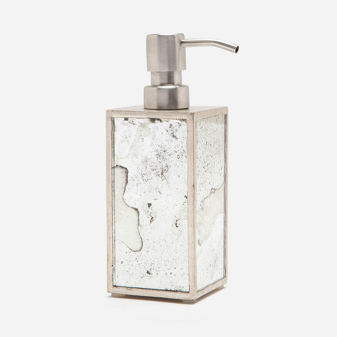 Atwater, Silver Leaf, Soap Pump, Square Straight, Antique Mirror