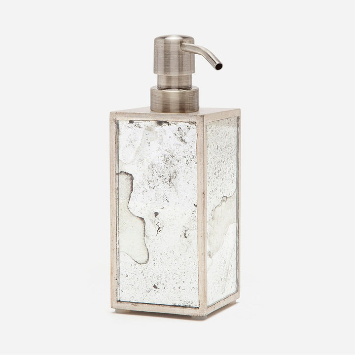 Atwater, Silver Leaf, Soap Pump, Square Straight, Antique Mirror