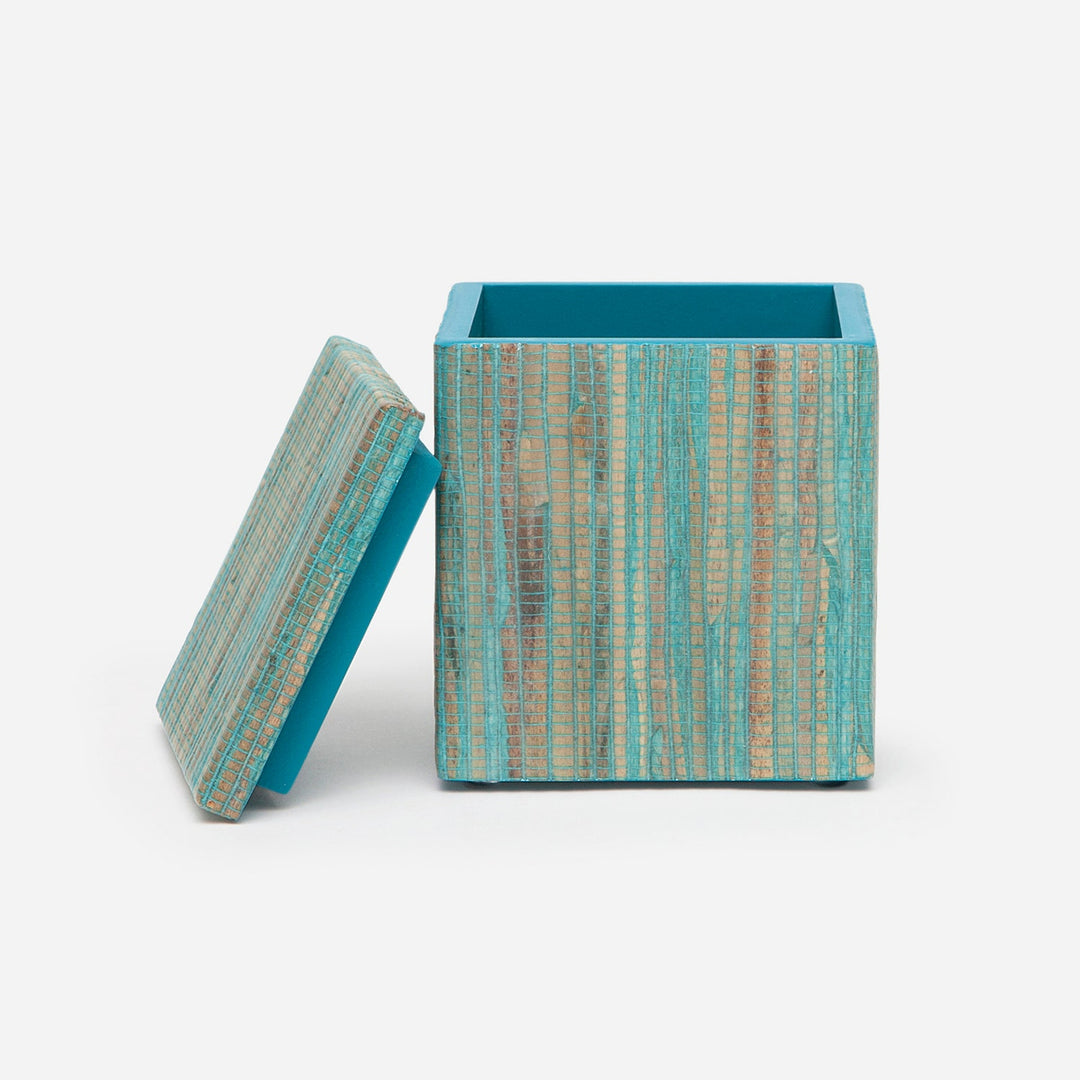 Bali, Aqua, Canister, Square Straight, Water Hyacinth