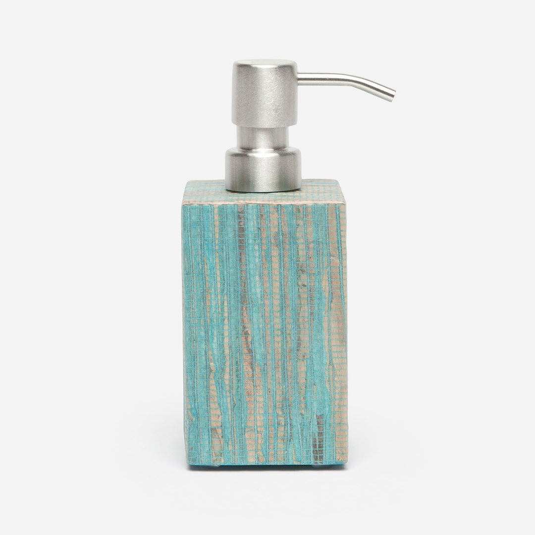 Bali, Aqua, Soap Pump, Square Straight, Water Hyacinth