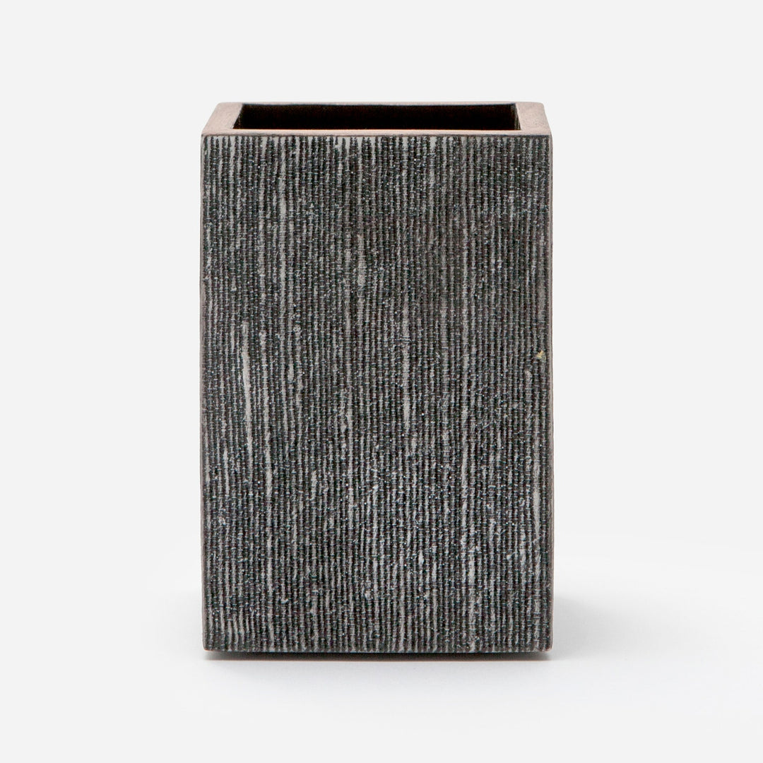 Bruges, Charcoal, Brush Holder, Square Straight, Faux Silk