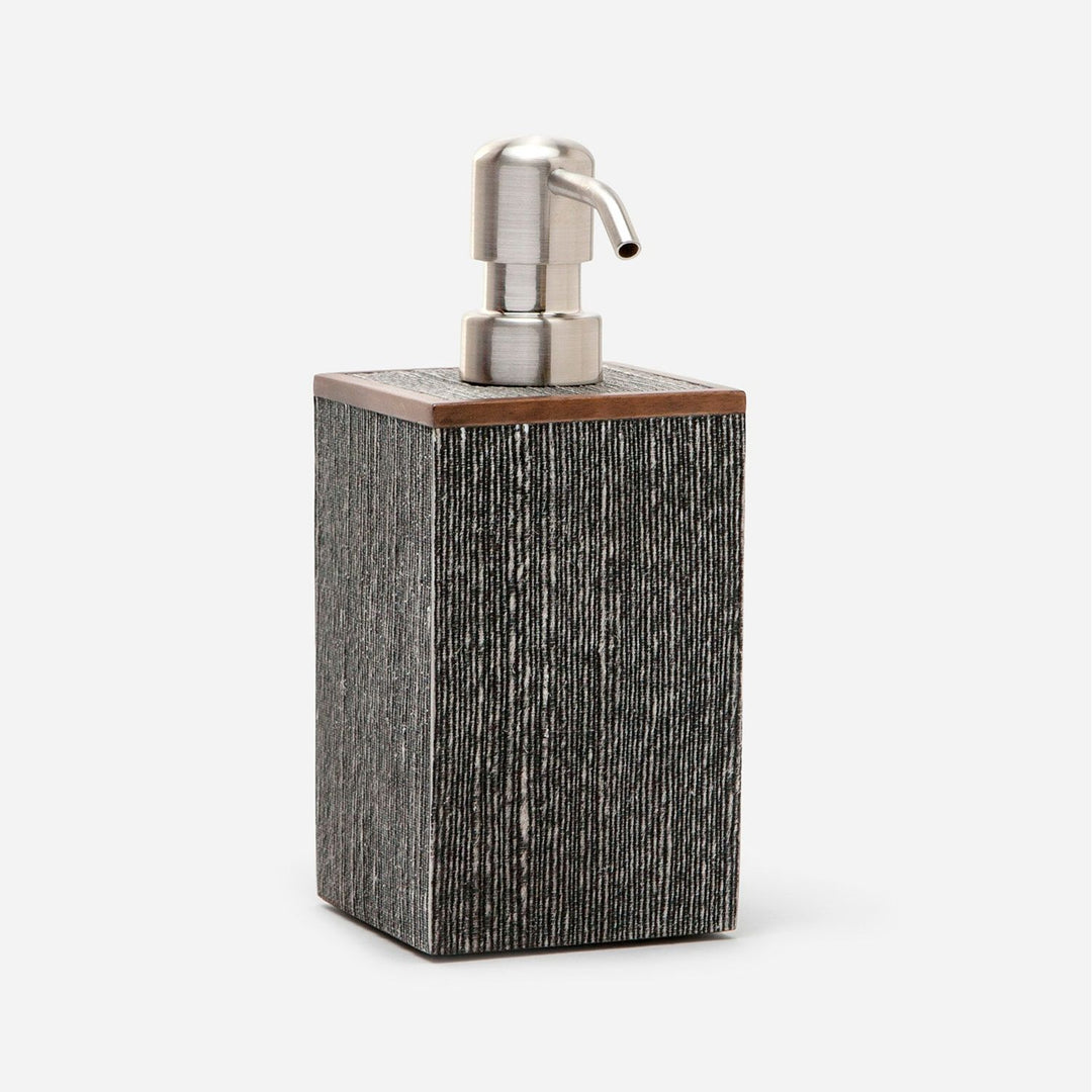 Bruges, Charcoal, Soap Pump, Square Straight, Faux Silk