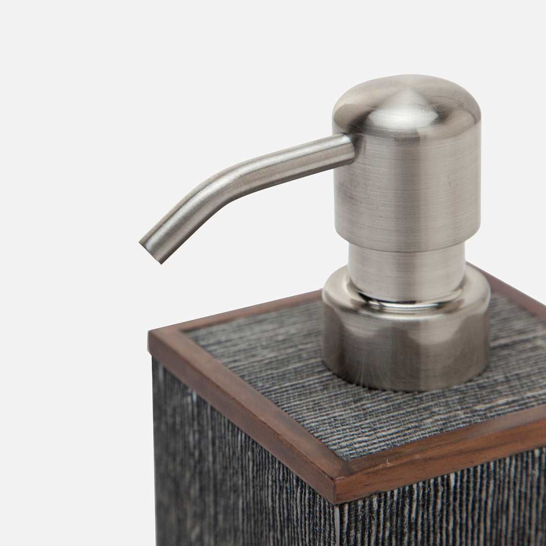 Bruges, Charcoal, Soap Pump, Square Straight, Faux Silk