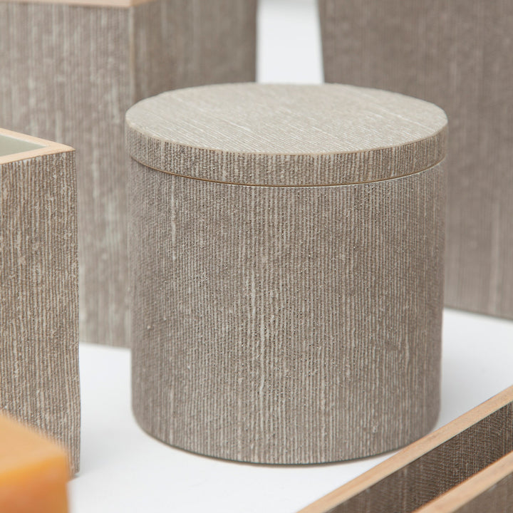 Bruges, Sand, Canister, Round, Faux Silk