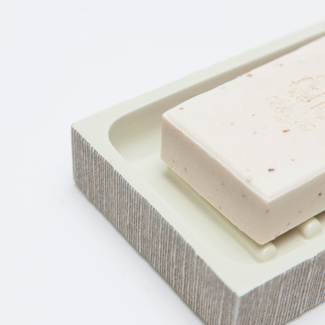 Bruges, Sand, Soap Dish, Rectangular Straight, Faux Silk