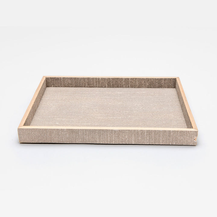 Bruges, Sand, Nested Trays, Rectangular Straight, Faux Silk, S/2