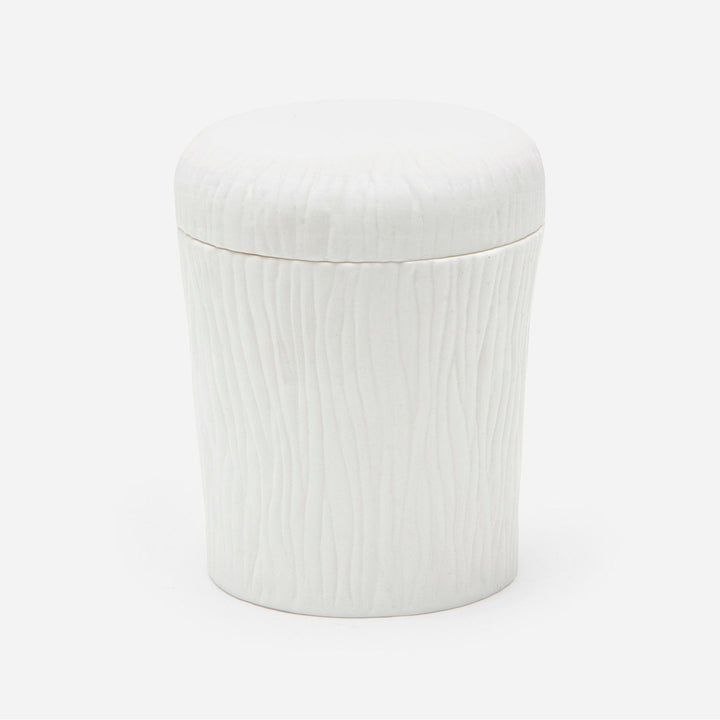 Burma, White, Canister, Round Tapered, Porcelain Driftwood