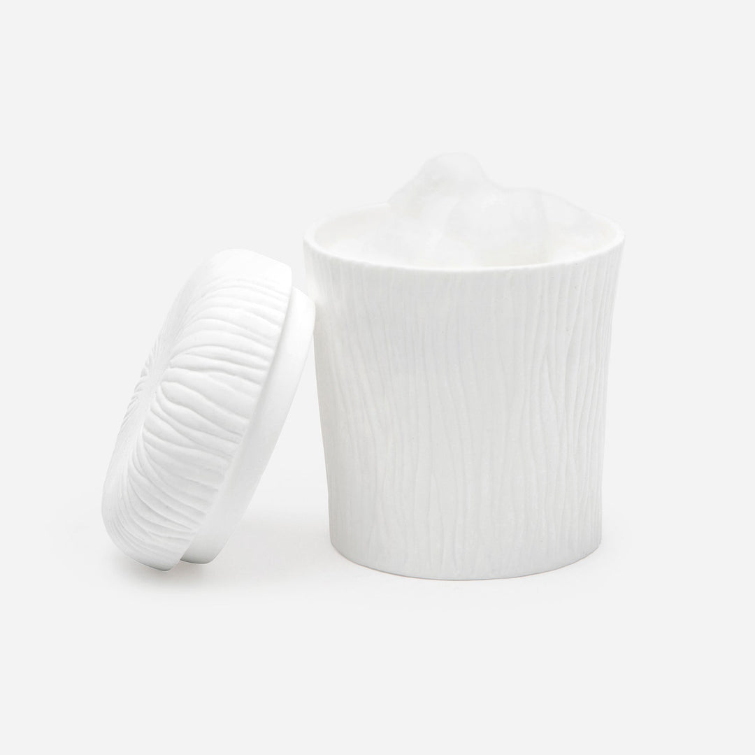 Burma, White, Canister, Round Tapered, Porcelain Driftwood