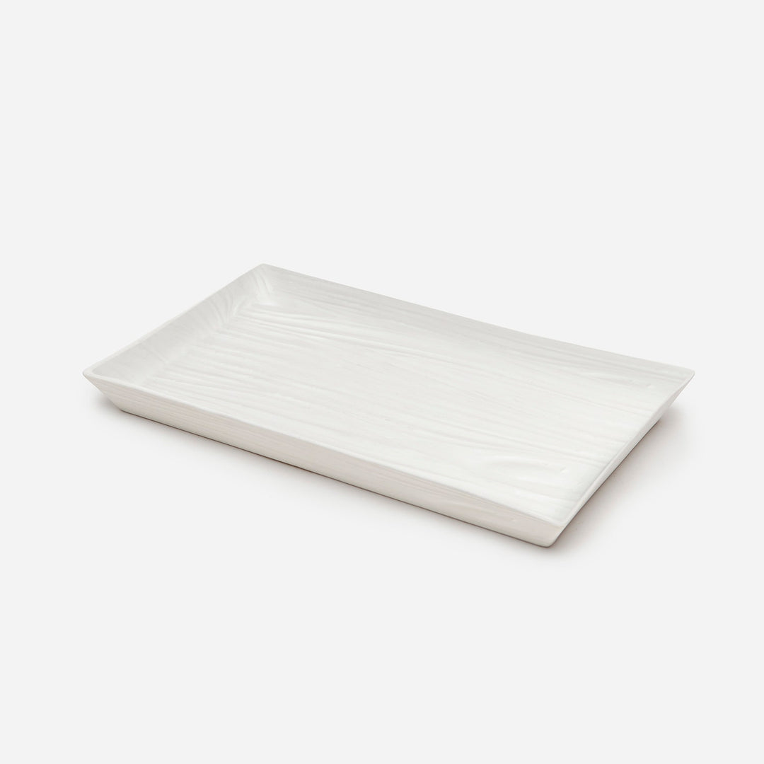 Burma, White, Tray, Rectangular, Porcelain Driftwood