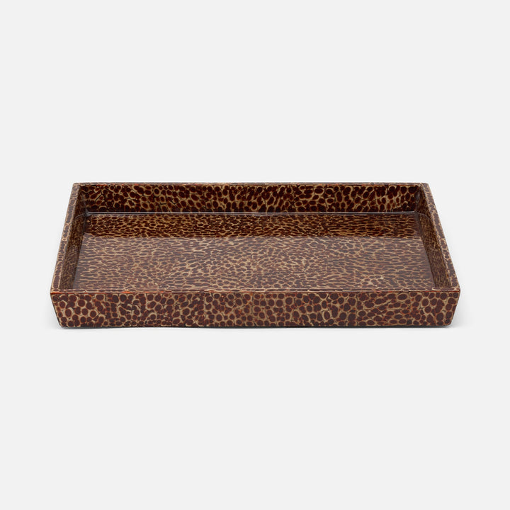 Callas, Burnt Sienna, Nested Trays, Rectangular Tapered, Lacquered Eggshell, S/2