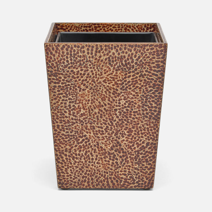 Callas, Burnt Sienna, Wastebasket, Rectangular Tapered, Lacquered Eggshell