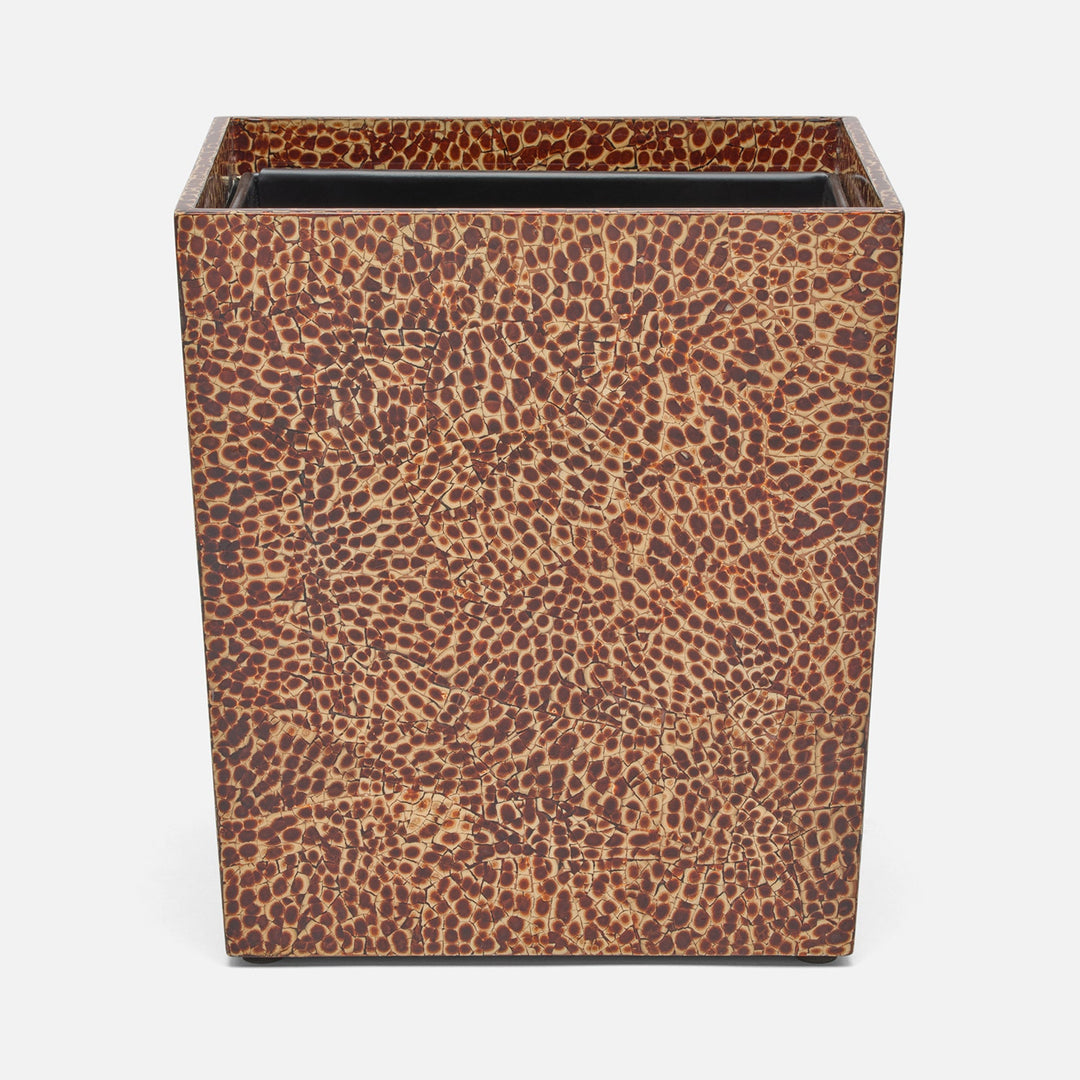 Callas, Burnt Sienna, Wastebasket, Square Tapered, Lacquered Eggshell