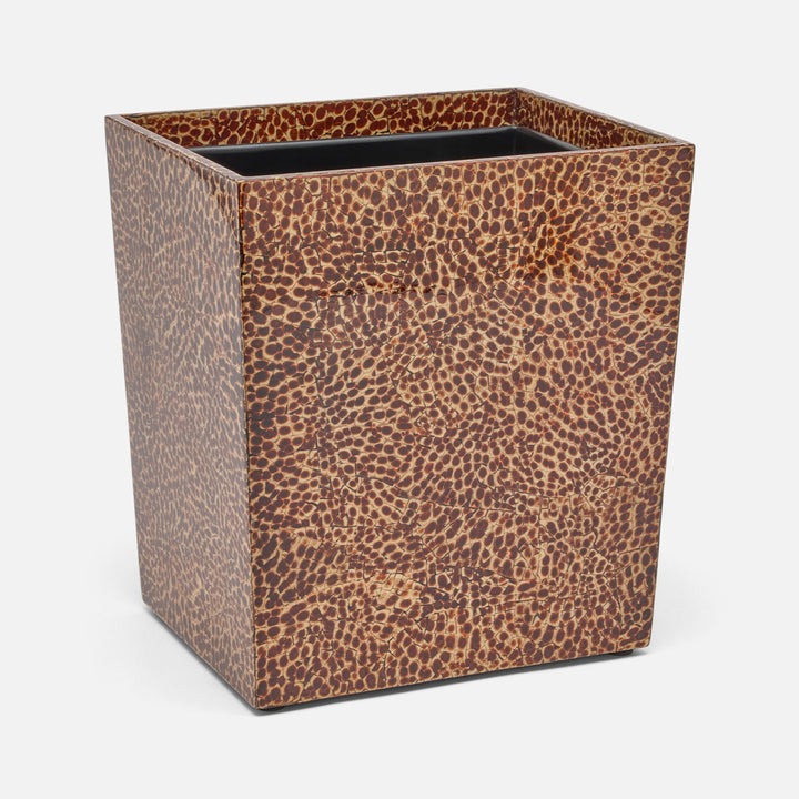 Callas, Burnt Sienna, Wastebasket, Square Tapered, Lacquered Eggshell