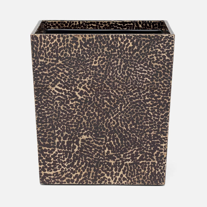 Callas, Deep Bronze, Wastebasket, Rectangular Tapered, Lacquered Eggshell