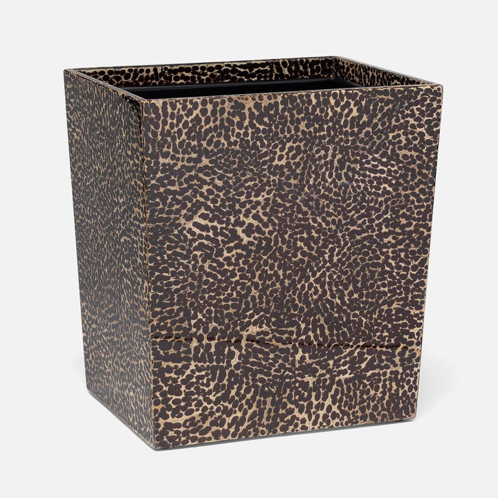 Callas, Deep Bronze, Wastebasket, Rectangular Tapered, Lacquered Eggshell