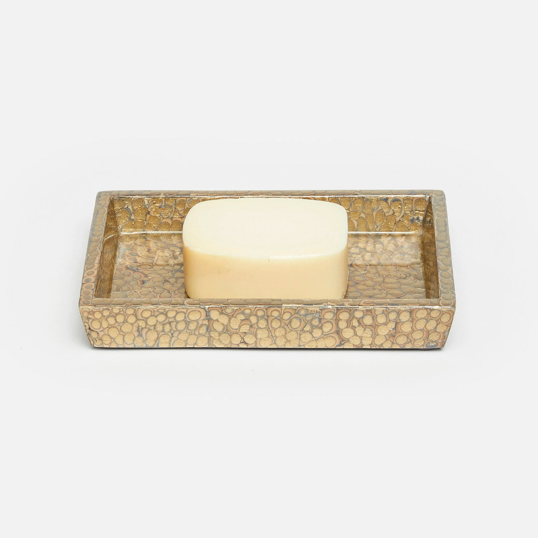 Callas, Gold, Soap Dish, Rectangular Straight, Lacquered Eggshell