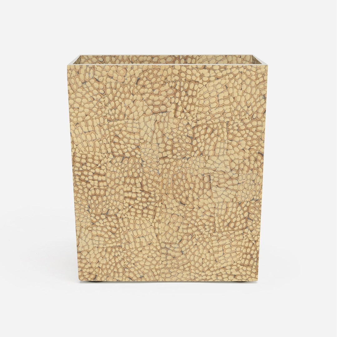 Callas, Gold, Wastebasket, Rectangular Tapered, Lacquered Eggshell
