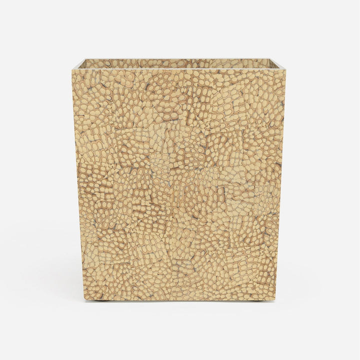 Callas, Gold, Wastebasket, Rectangular Tapered, Lacquered Eggshell