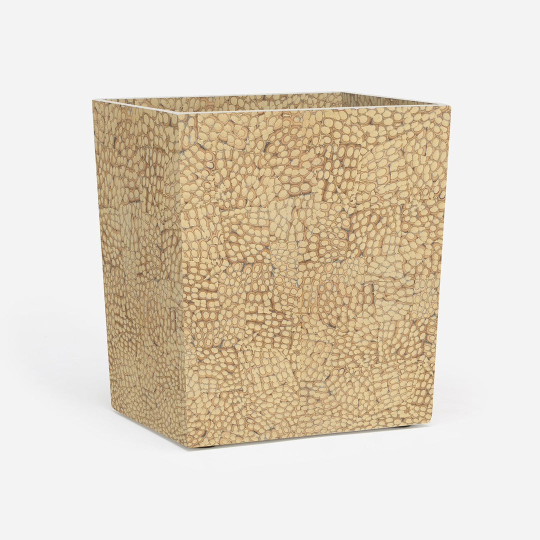 Callas, Gold, Wastebasket, Rectangular Tapered, Lacquered Eggshell