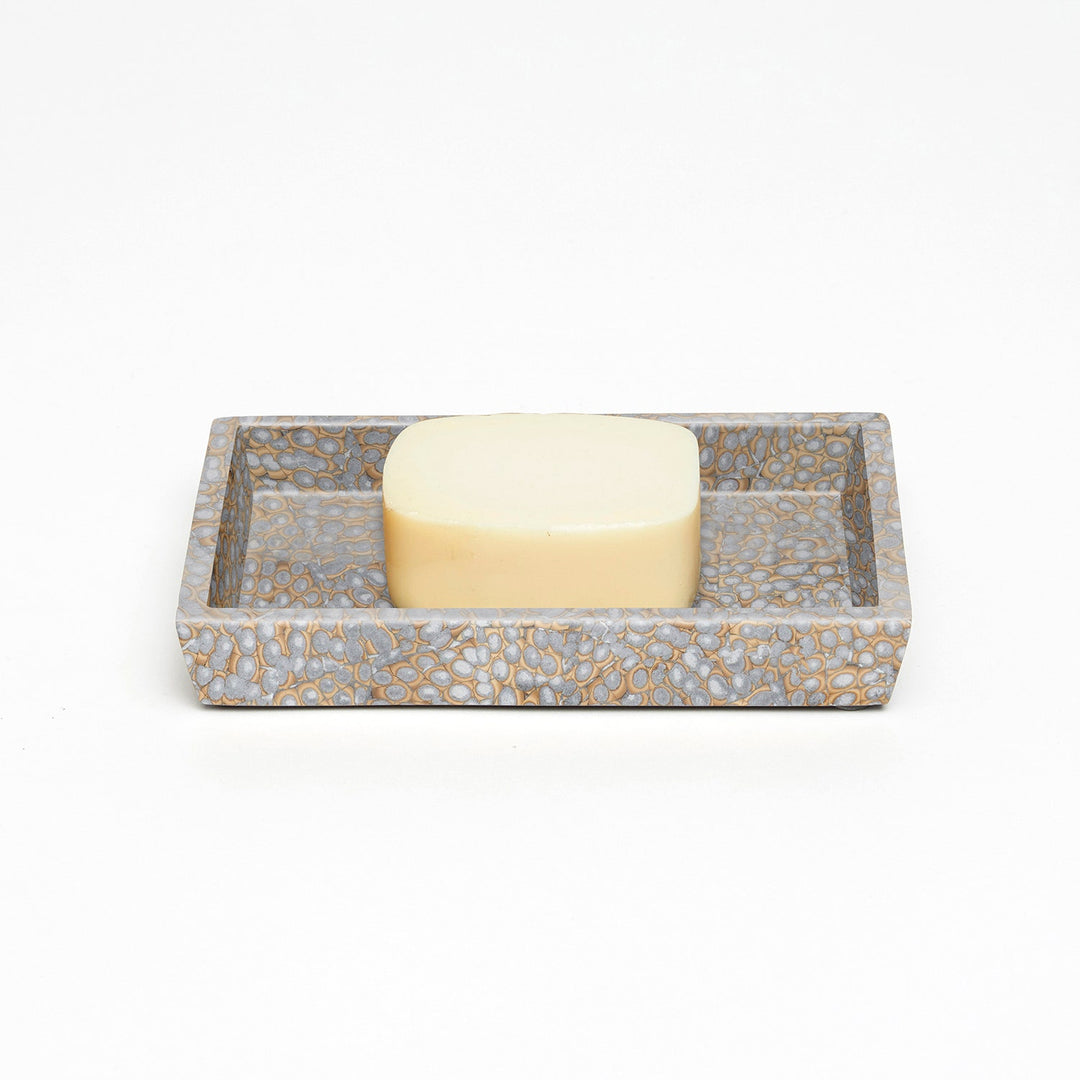 Callas, Silver, Soap Dish, Rectangular Straight, Lacquered Eggshell