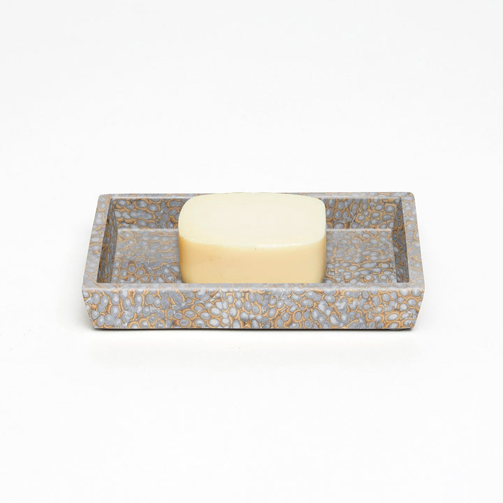 Callas, Silver, Soap Dish, Rectangular Straight, Lacquered Eggshell