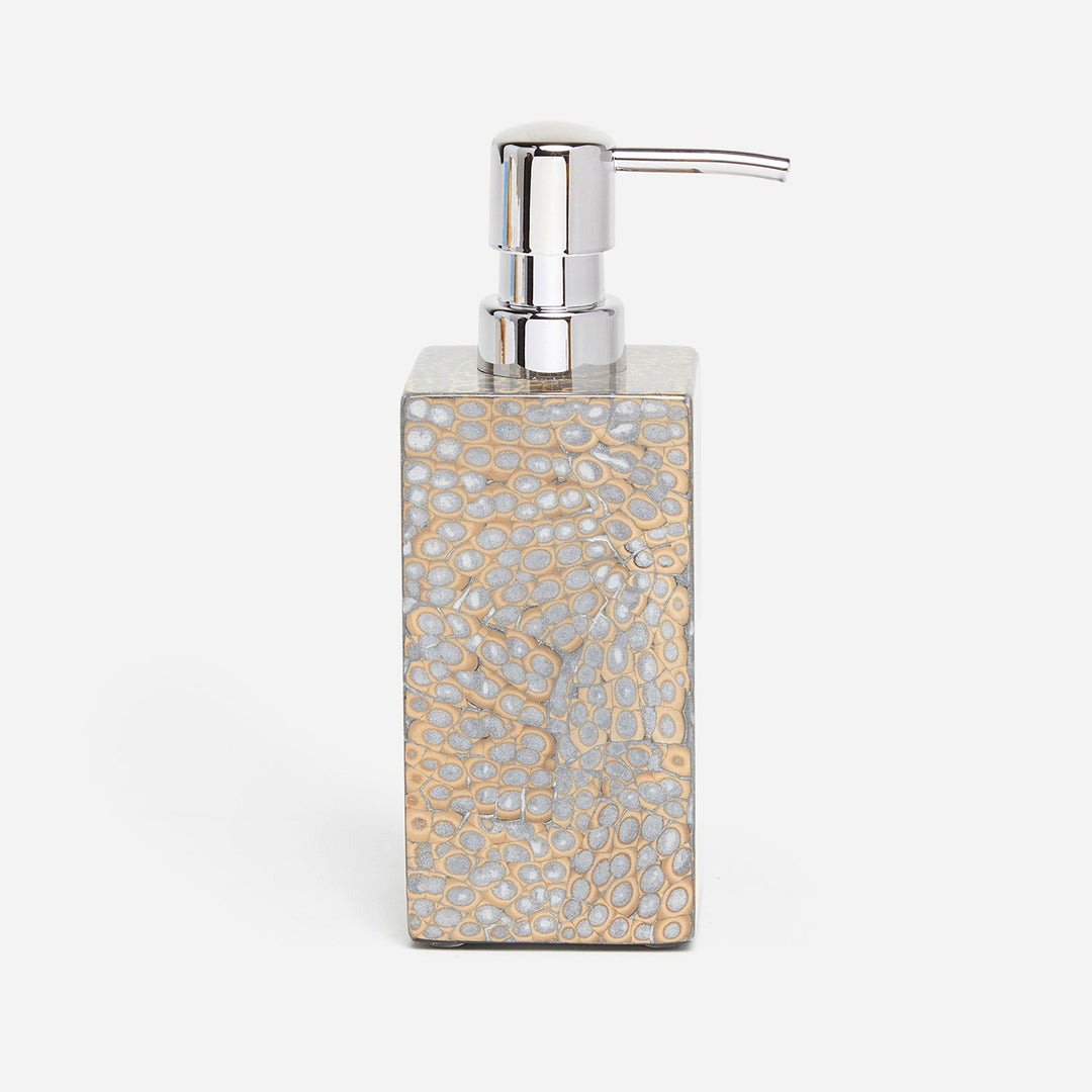Callas, Silver, Soap Pump, Square Straight, Lacquered Eggshell