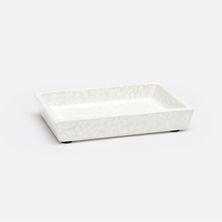 Callas, White, Soap Dish, Rectangular Straight, Lacquered Eggshell