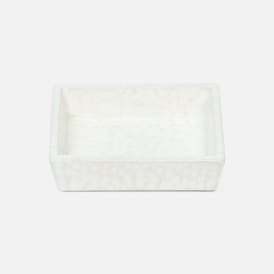 Callas, White, Soap Dish, Square Straight, Lacquered Eggshell
