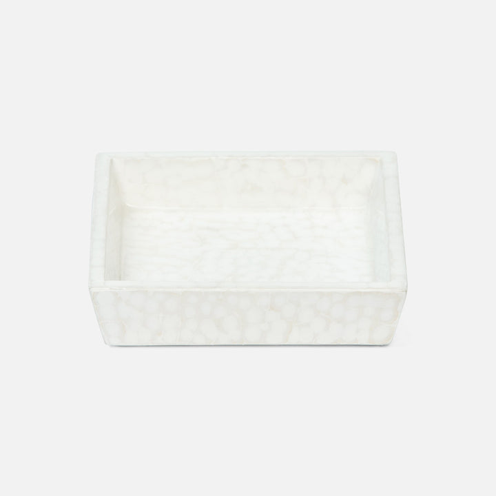 Callas, White, Soap Dish, Square Straight, Lacquered Eggshell
