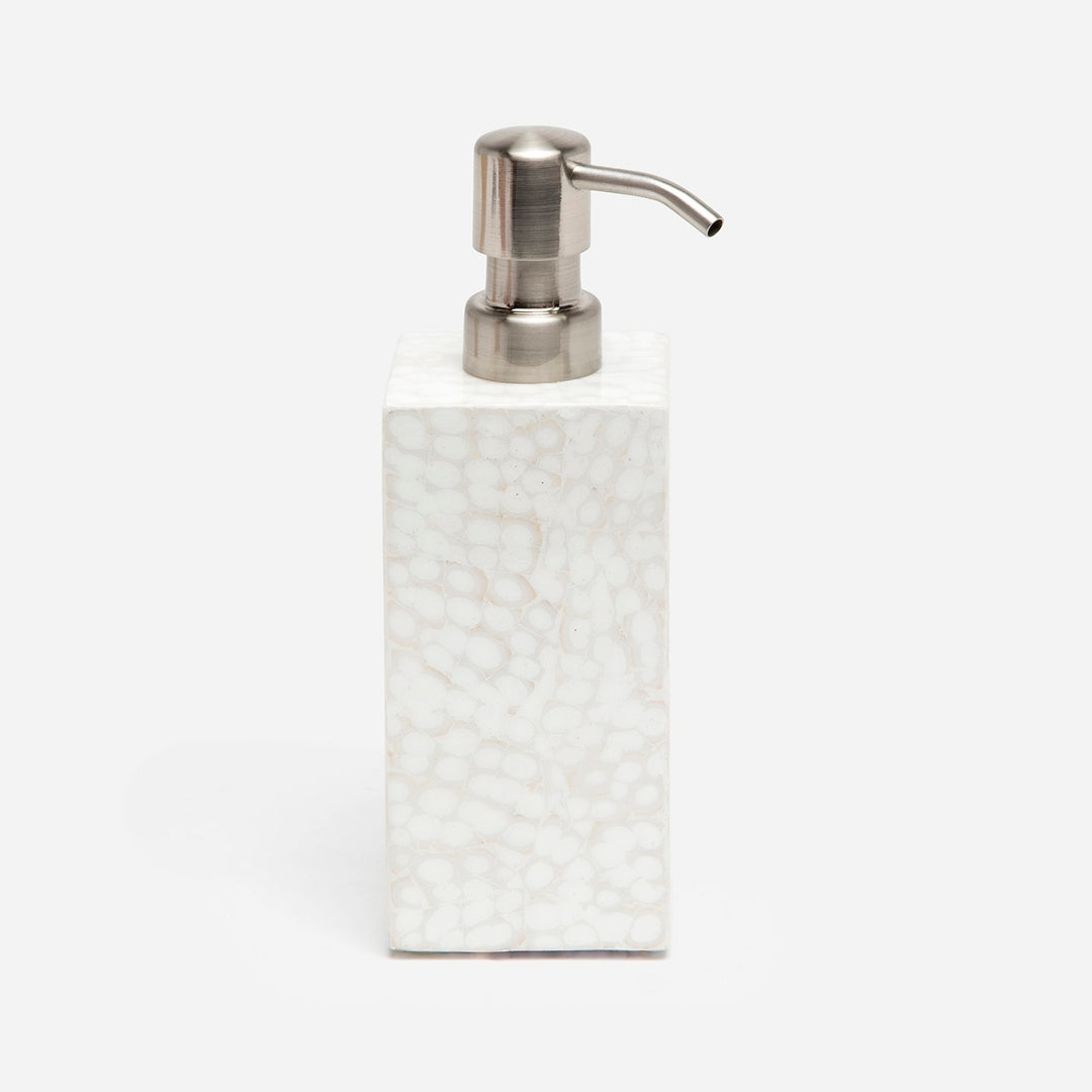 Callas, White, Soap Pump, Square Straight, Lacquered Eggshell