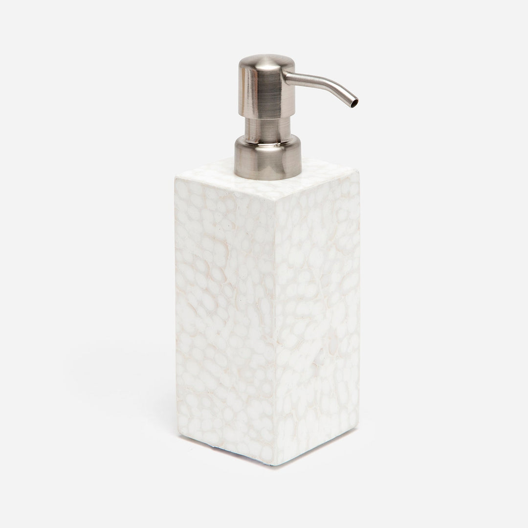 Callas, White, Soap Pump, Square Straight, Lacquered Eggshell