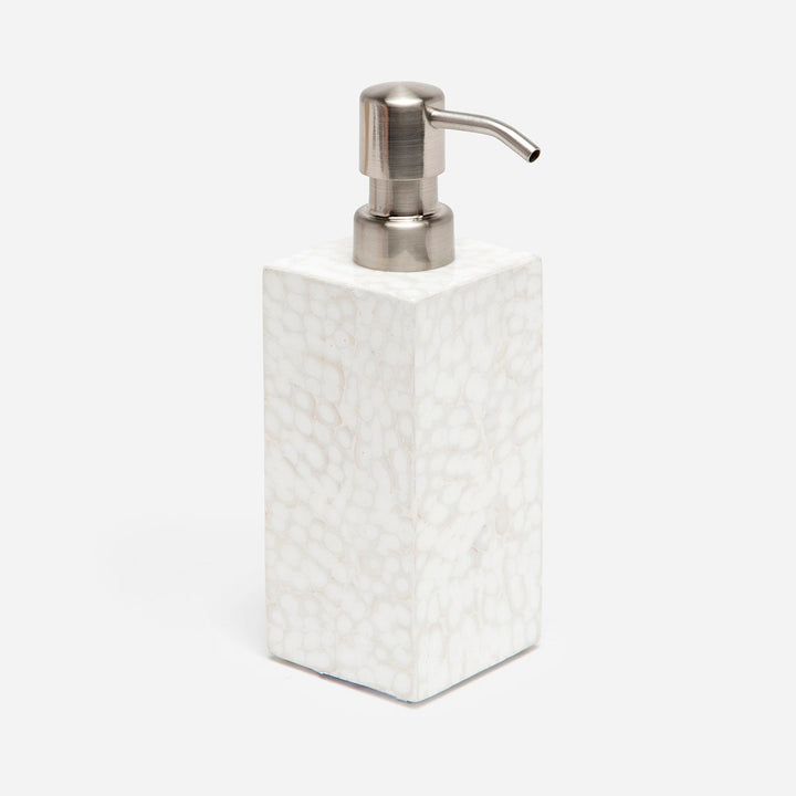 Callas, White, Soap Pump, Square Straight, Lacquered Eggshell