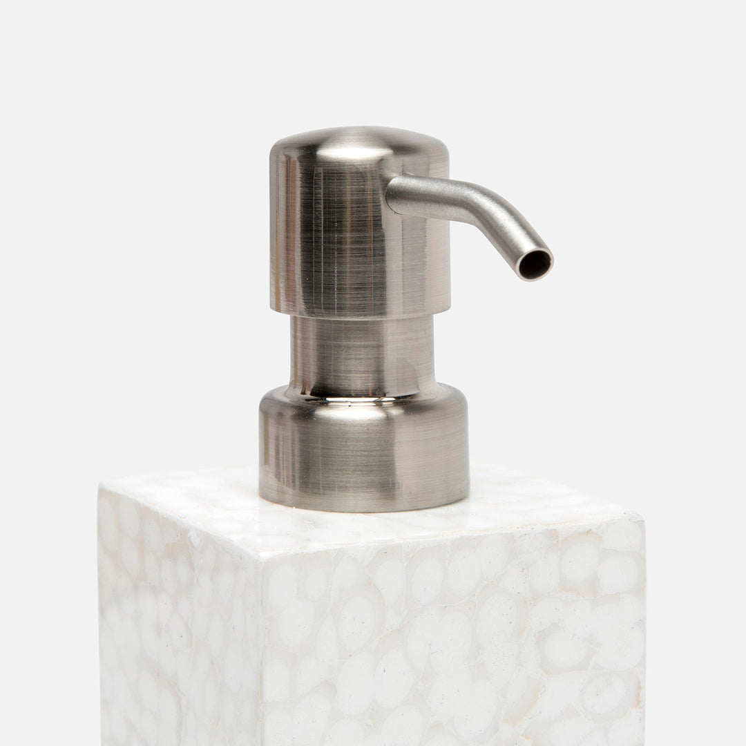 Callas, White, Soap Pump, Square Straight, Lacquered Eggshell