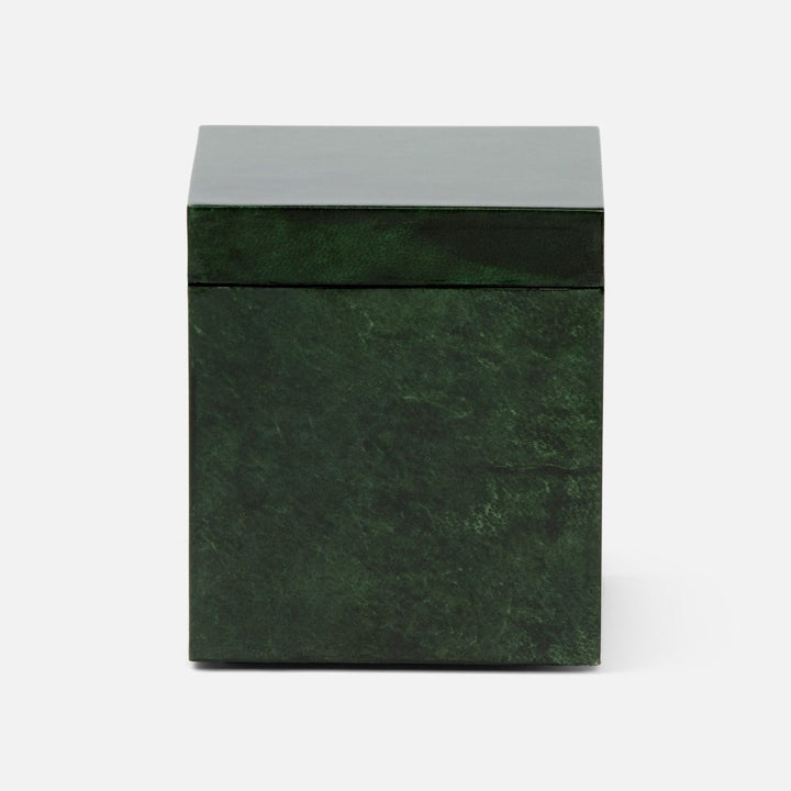 Carlow, Emerald Gloss, Canister, Square Straight, Vellum Leather