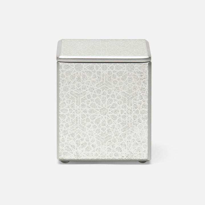 Caro, Silver Medallion, Canister, Square Straight, Painted Mirror