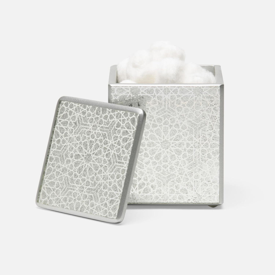 Caro, Silver Medallion, Canister, Square Straight, Painted Mirror
