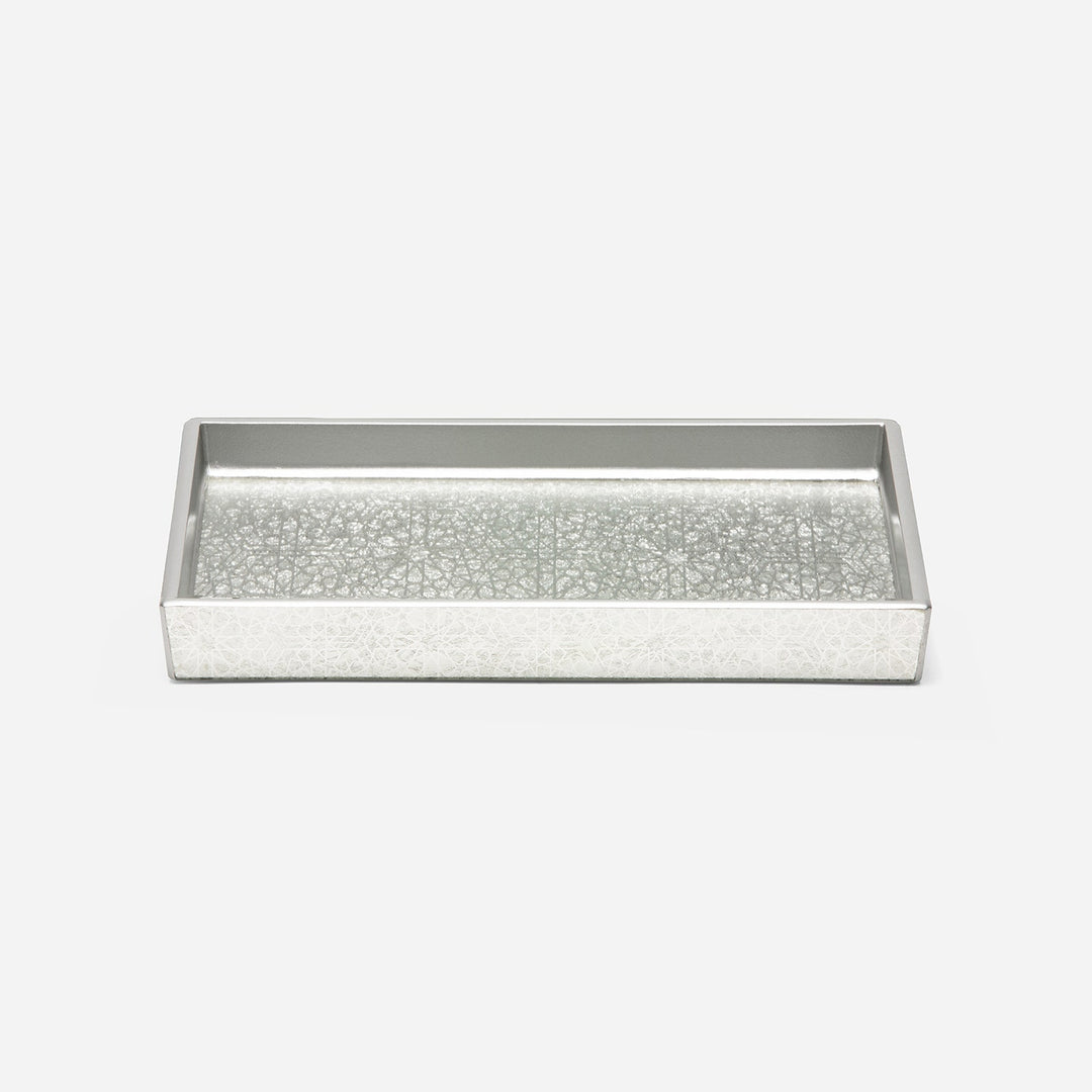 Caro, Silver Medallion, Tray, Rectangular Straight, Large, Painted Mirror