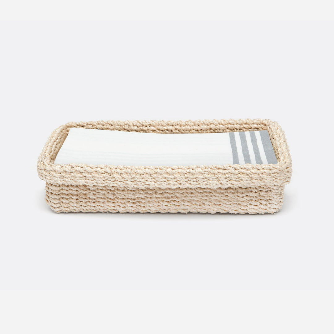 Chelston, Bleached, Hand Towel Tray, Rectangular Straight, Abaca Fiber, M/2