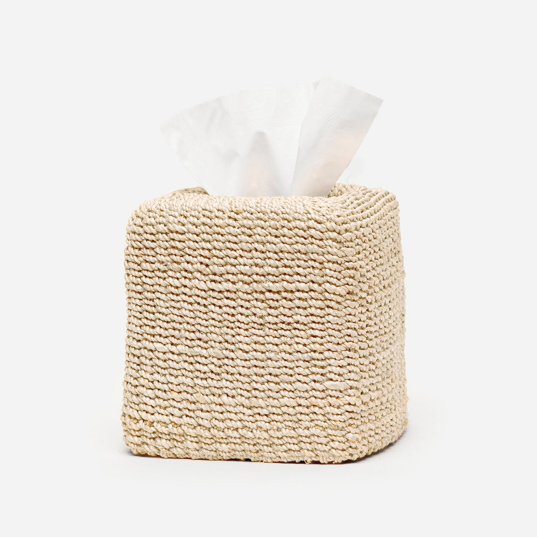 Chelston, Bleached, Tissue Box, Square Straight, Abaca Fiber