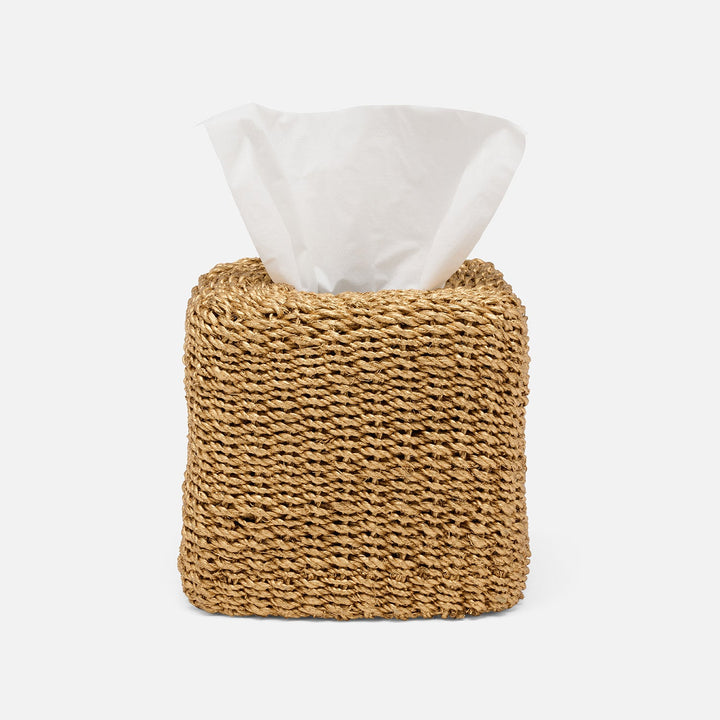 Chelston, Metallic Gold, Tissue Box, Square Straight, Abaca Fiber
