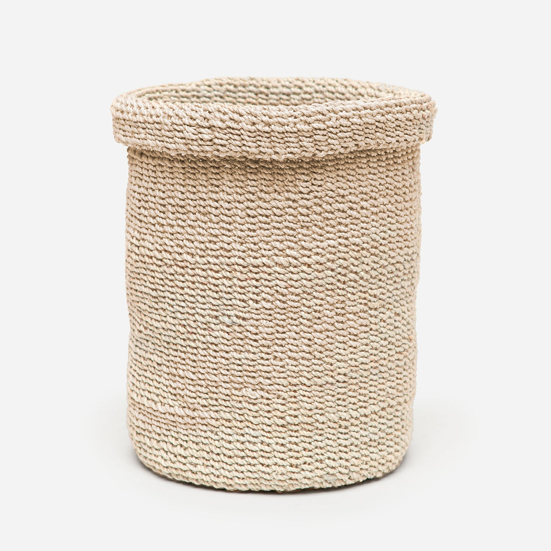 Chelston, Metallic Gold, Wastebasket, Round, Abaca Fiber