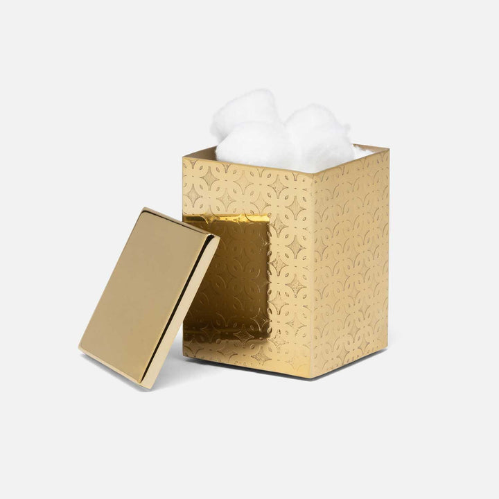 Concord, Shiny Gold, Canister, Square Straight, Small, Lattice Stainless Steel