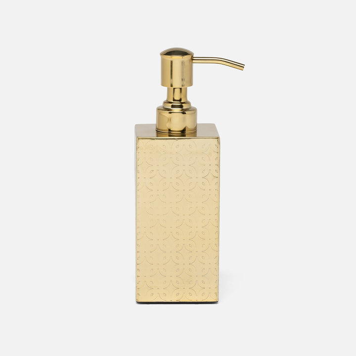 Concord, Shiny Gold, Soap Pump, Square Straight, Lattice Stainless Steel