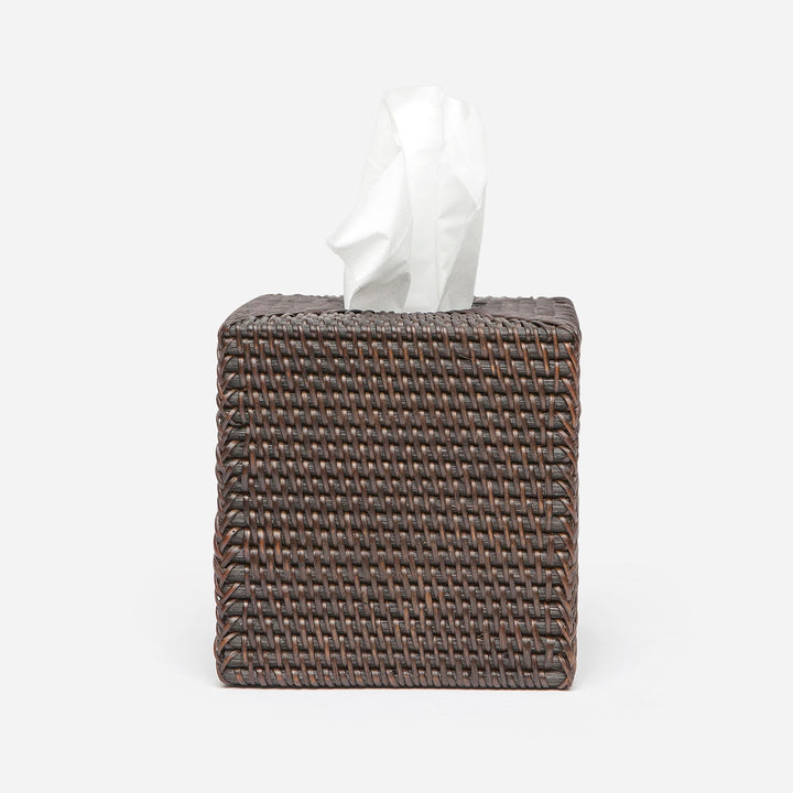 Dalton, Coffee, Tissue Box, Square Straight, Rattan